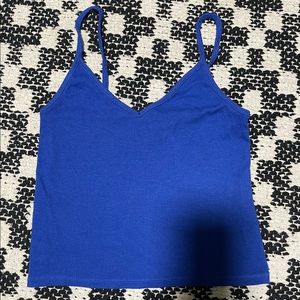 Blue crop tank